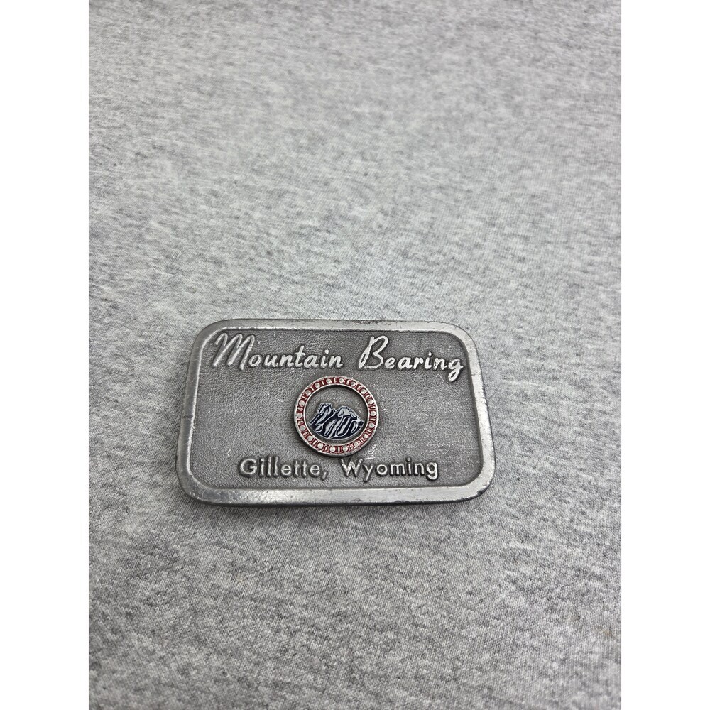 Mountain Bearing Gillette Wyoming Heavy Metal Belt Buckle